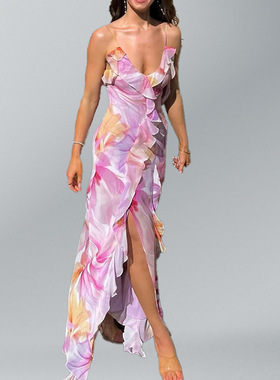 women dress ladies fashion dresses2026法式小众气质吊带短长裙