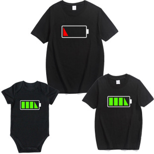 shirt matching clothes family battery novelty tshirts look