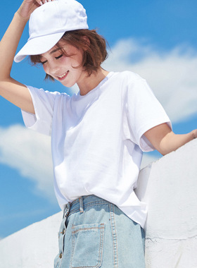 ladies basic t-shirt heavy t shirt man230g日系重磅宽松纯棉