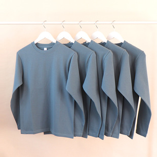 Cotton TShirt Long Sleeve Pullover Tops270g重磅莫兰迪色系雾