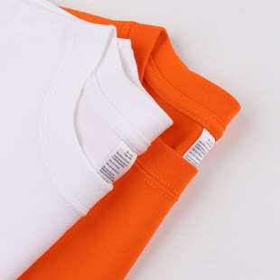 cotton tshirt long sleeve pullover tops250g重磅橘色纯棉长袖