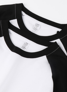 Cotton TShirt Long Sleeve Pullover Tops美式250g重磅黑色插