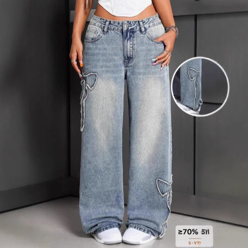 jeans for women plus-size female denim trousers womans pants