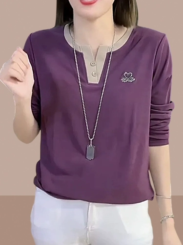 Свободная базовая рубашка с восстановлением алмаза с восстановлением