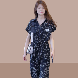 休闲时尚套装女哈伦裤夏季2025新款雪纺两件套洋气质小个子显瘦