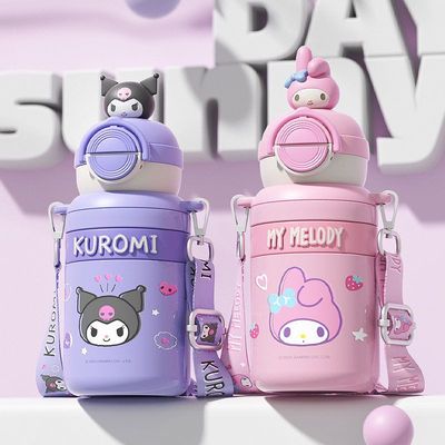 日本MUJIC三丽鸥可爱不锈钢儿童保温杯女生高颜值大容量学生水杯