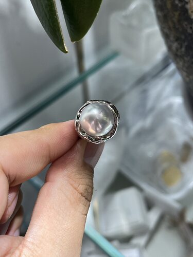新品13.81mm澳白戒指 重工s925培育钻石镶嵌