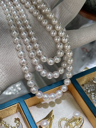 真科研RosePremium串珠项链 镜面极强光，正圆7～7.5mm