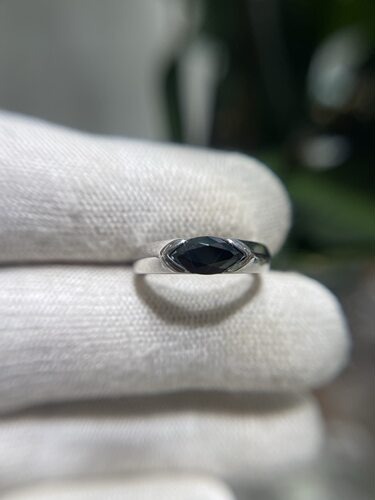 黑色莫桑钻石戒指 精工s925镶嵌