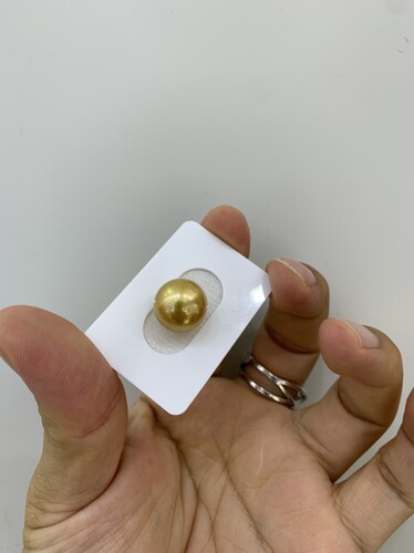 稀有，高饱和度 浓金14.7mm金珠裸珠