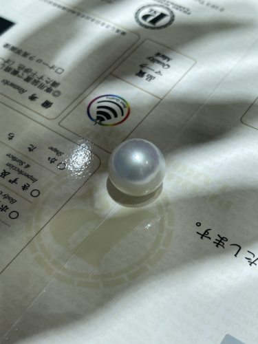 青粉，宝石光15.1mm澳白维纳斯 真科研ss一级证书，珠层3.5mm