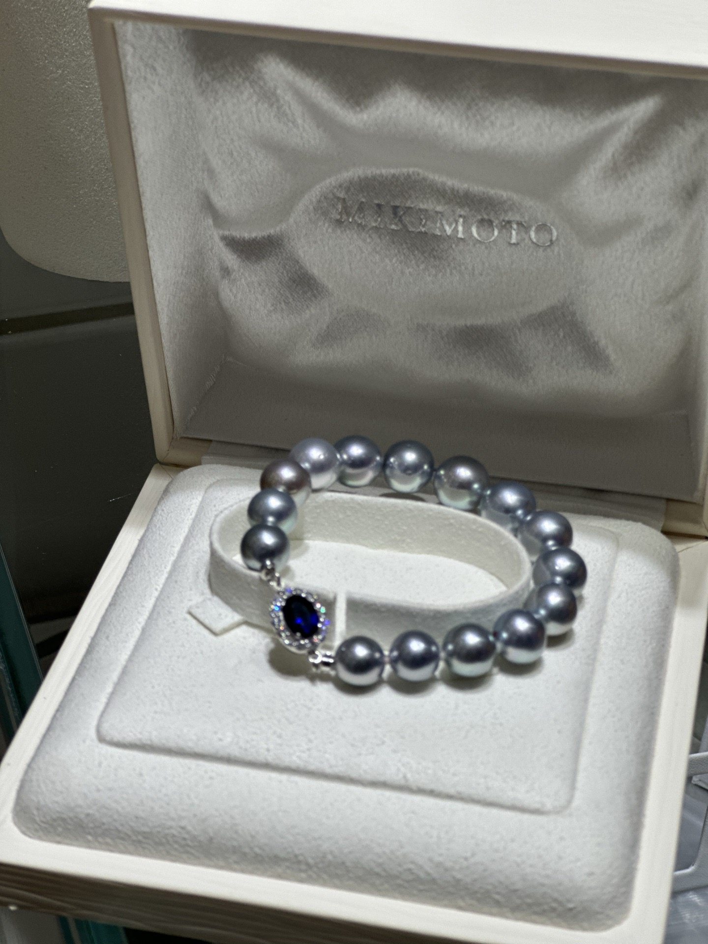 超银亮，真多麻色铂金灰手串正圆，微瑕！！9.13～11.22mm