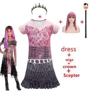 万圣节儿童服装后裔3 mal 扮演Descendants星光继承者cosplay服