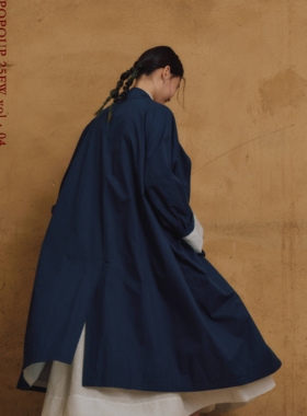 popoup25FW 廓形双色风衣