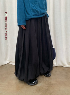 popoup25FW “灯笼2.0”日系休闲压褶宽松气球灯笼长裤