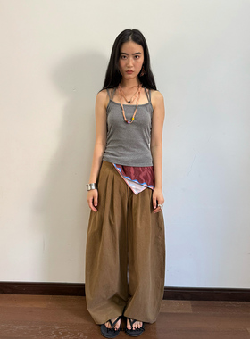 popoup25SS“橘子汽水”串珠挂脖百搭吊带背心