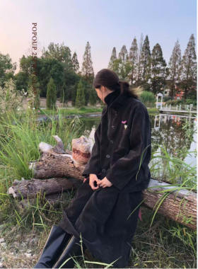 popoup25FW “芝麻糊”雪尼尔绒感工装外套/半裙