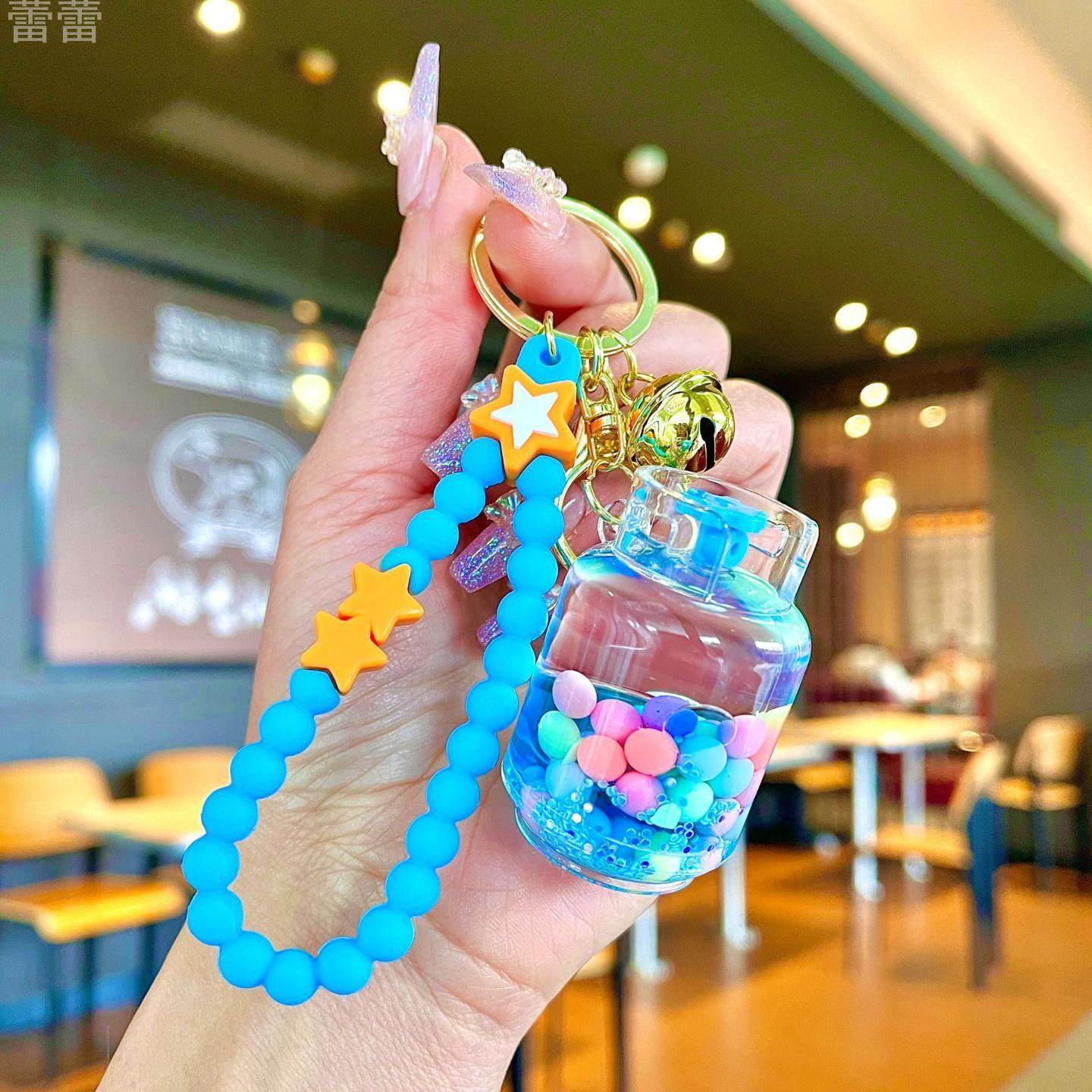 钥匙扣高端精致高级感女可爱入油奶茶熊钥匙扣女卡通精致珍珠小熊,节庆用品/礼品,钥匙扣,淘宝优惠券,粉丝福利购,淘宝优惠卷