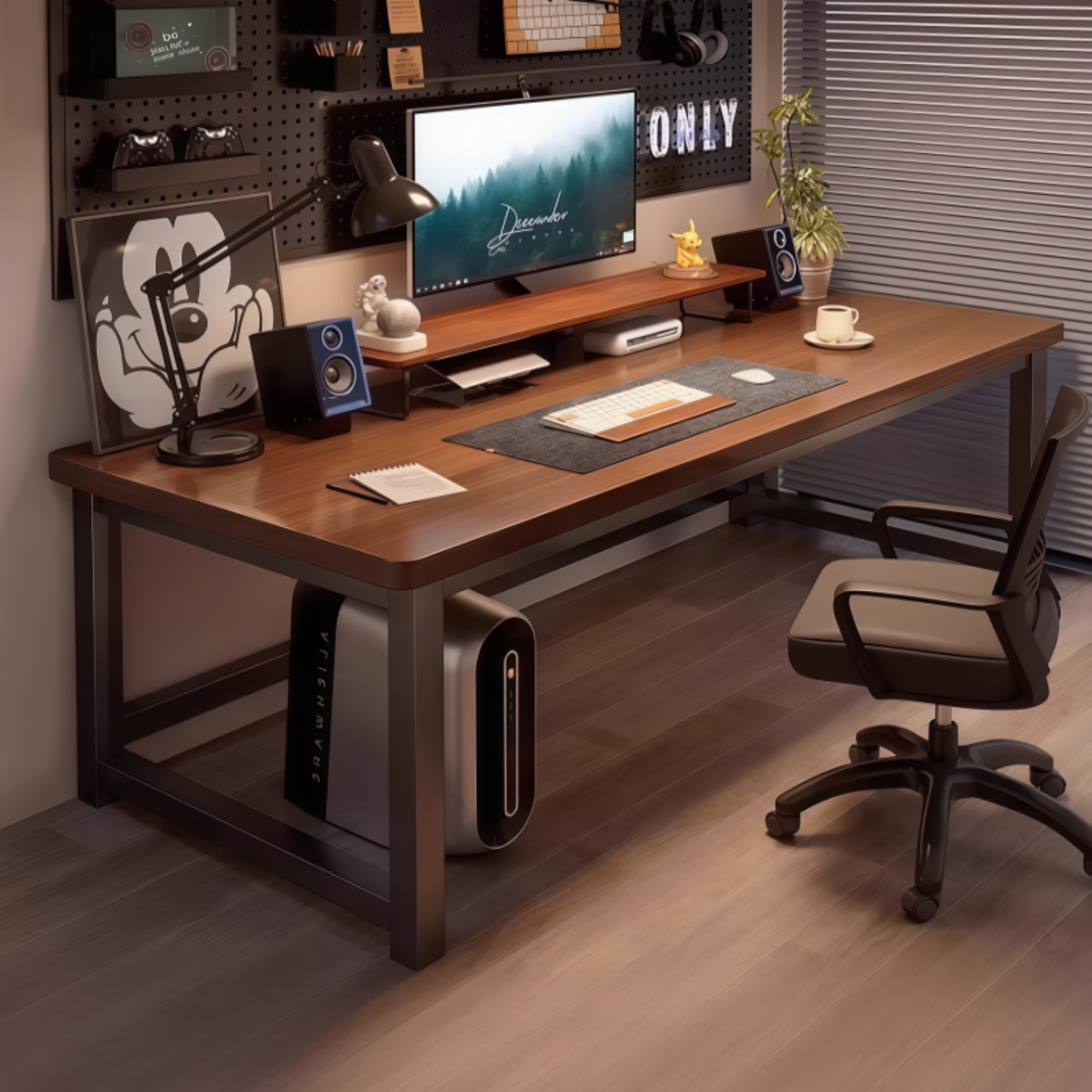 定制桌子电脑台式学习家用卧室阳台办公靠墙简约现代长方形小书桌