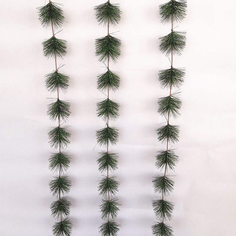 仿真PVC塑料松针整条16节20节圣诞树装饰配件材料手工DIY松针制作