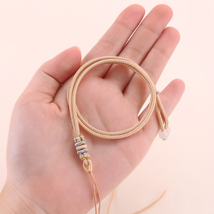 金泉华手工编织双莲花结如意挂绳高档玉佩吊坠可调节男女通用项链