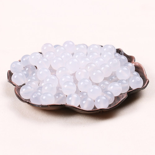 白玛瑙珠子散珠手工串珠diy材料
