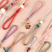 龙鳞纹彩绳手把绳系列段染多彩复古国风男女配饰挂件手机手提包挂