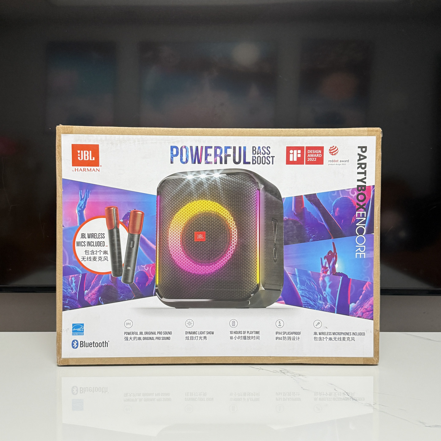JBL Partybox Encore2战将嗨唱版便携防水蓝牙音