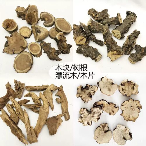 漂流木树段木片木块圆木片树根花艺装饰手工木制材料自然苔藓