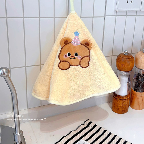 卫生间吸水可爱卡通加厚搽干手帕