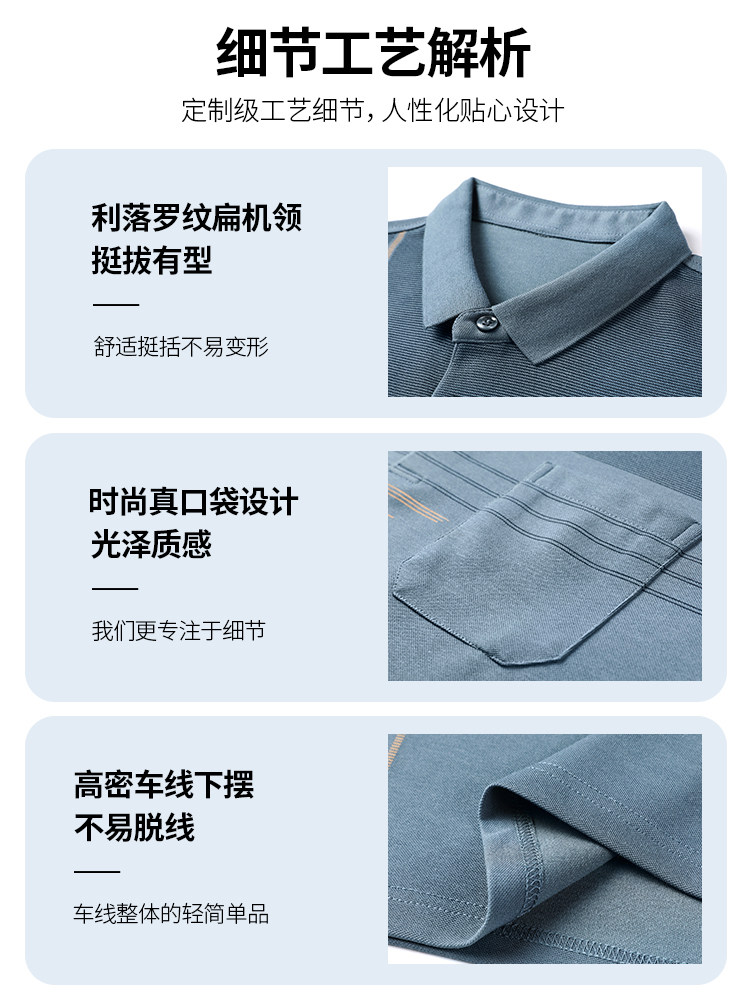 [TRUE POCKET] PEIMON MENS LONG SLEEVE T-SHIRT 2024 FALL CASUAL LAPEL STRIPED DAD TOP POLO SHIRT