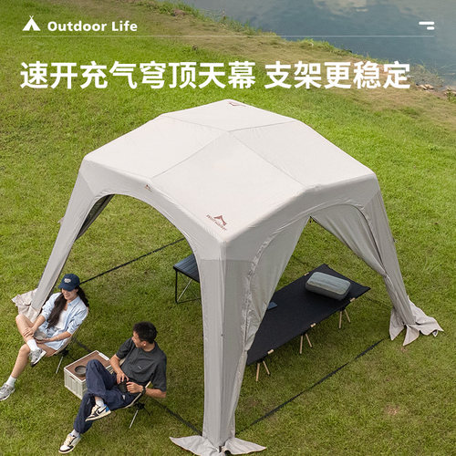 狼行者自动充气帐篷不惧大风