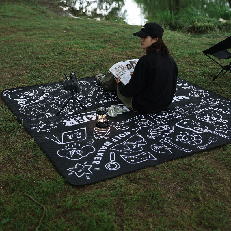 野餐垫户外露营野炊防潮垫郊游便携地垫毯子可机洗超声波加厚防水