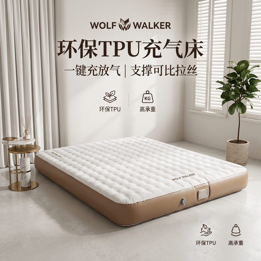 三人户外充气床垫打地铺全自动充放气垫床家用露营睡垫气垫帐篷垫图片