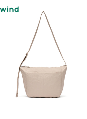 热风2025年秋季新款女士简洁双口袋可斜挎单肩包B58W25304
