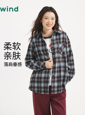 25年秋季新款女士复古格纹衬衫