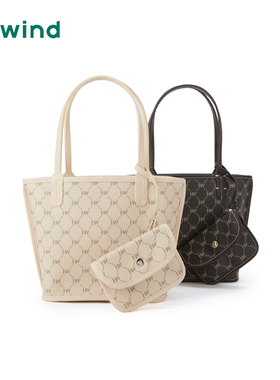 热风2025年春季新款女士老花手提包B51W25500