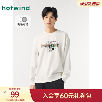热风2024年秋季新款男士图案卫衣