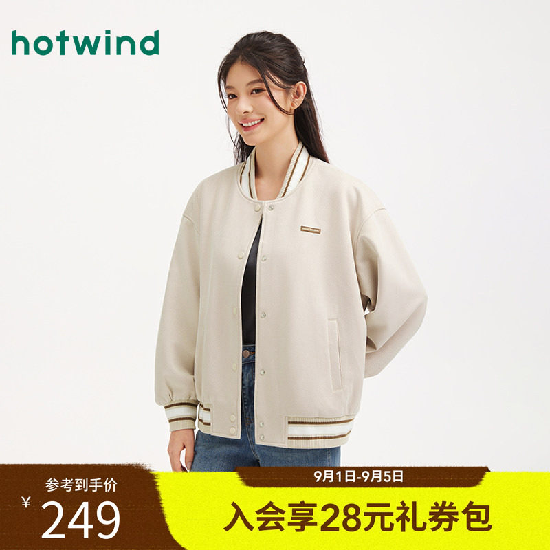 热风2026年春季新款女士棒球服图片