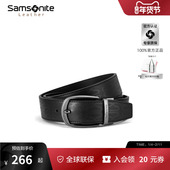 Samsonite新秀丽皮带男士 带送礼NQ1 裤 年轻时尚 马蹄扣腰带牛仔裤