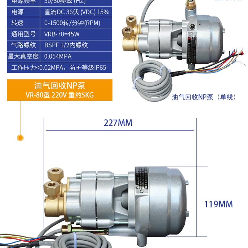 新款变频式NP泵油气回收真空泵80驱动器加油站220V电泵汽油加包邮