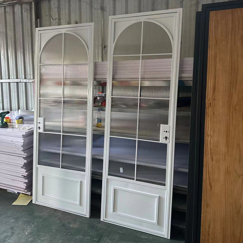 法式极简复古铁艺门轻奢简约长虹玻璃门厨房海棠玻璃卫生间门定制