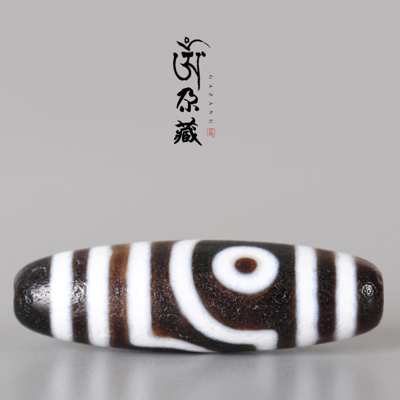 一物一图西藏两眼天珠 至纯老矿天然二眼天珠项链吊坠 福慧天珠