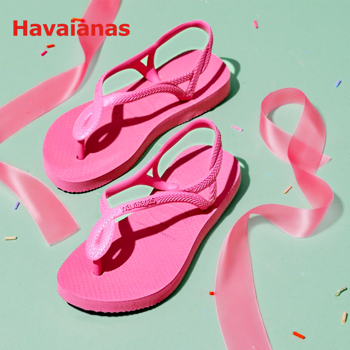 Havaianas凉鞋交叉绑带夹脚拖图片