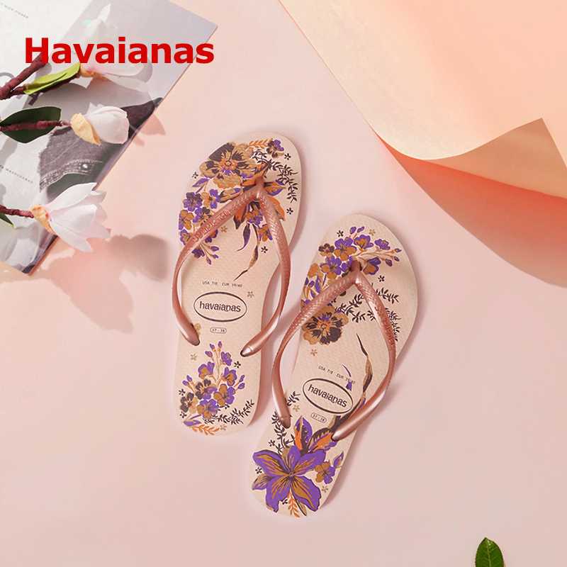 Havaianas印花花卉人字拖
