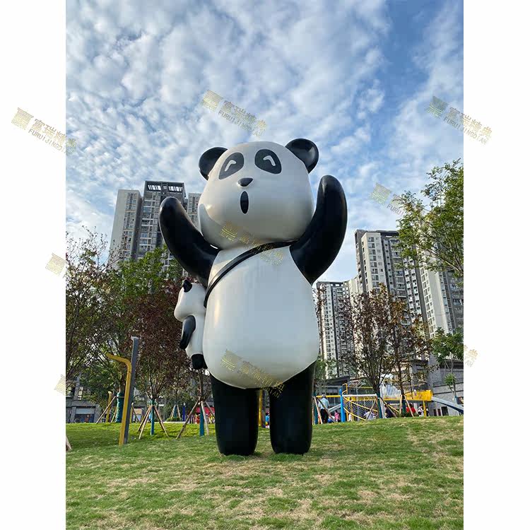 富瑞精典成品雕塑卡通小熊小孩滑滑梯雕塑游乐设施公园商场雕塑