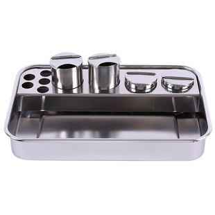 包邮医用不锈钢换药盘纹绣托盘 防碘伏方盘弯盘消毒盒盘 输液盘