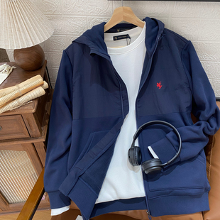 保罗彼得专柜正品男士连帽拼接外套舒适简约加绒保暖NAEDJ00240