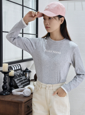 保罗彼得专柜正品 女士圆领长袖T恤 休闲百搭舒适 NAECT00041