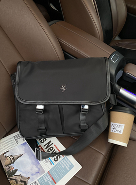 保罗彼得男士斜挎包新款单肩邮差休闲百搭机能工装背包BQBB72550